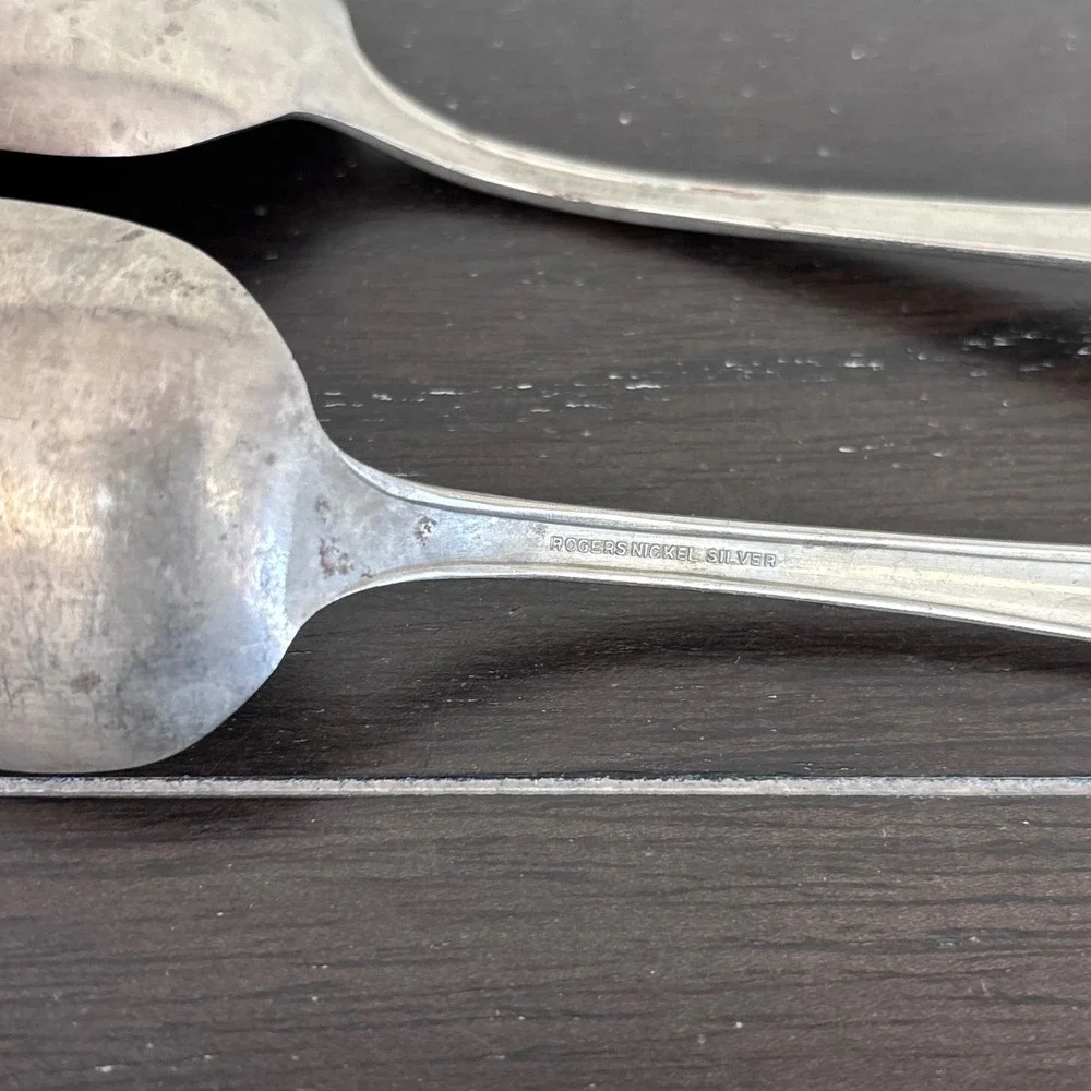 Rogers‎ Nickel Silver INS485 (Silverplate) International Silver 2 Serving Spoons